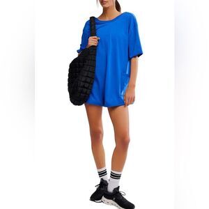 NWT All Sizes! - FP Movement Hot Shot Tee Romper in Electric Shock